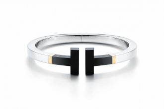 Tiffany&Co. Браслет T – чёрная керамика