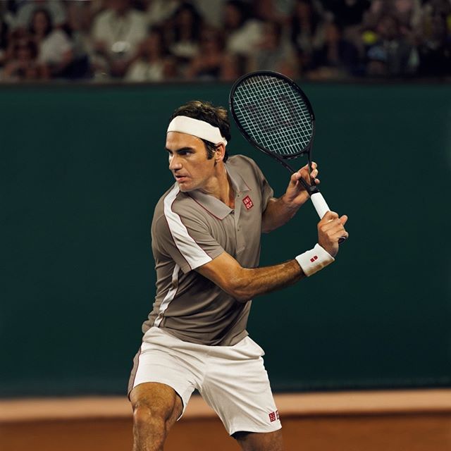 Roger Federer on Roland Garros 2019 Uniqlo Outfit 