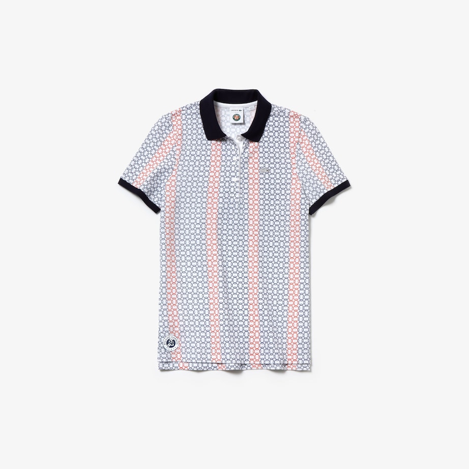 Lacoste women Mini Pique Polo with red stripes